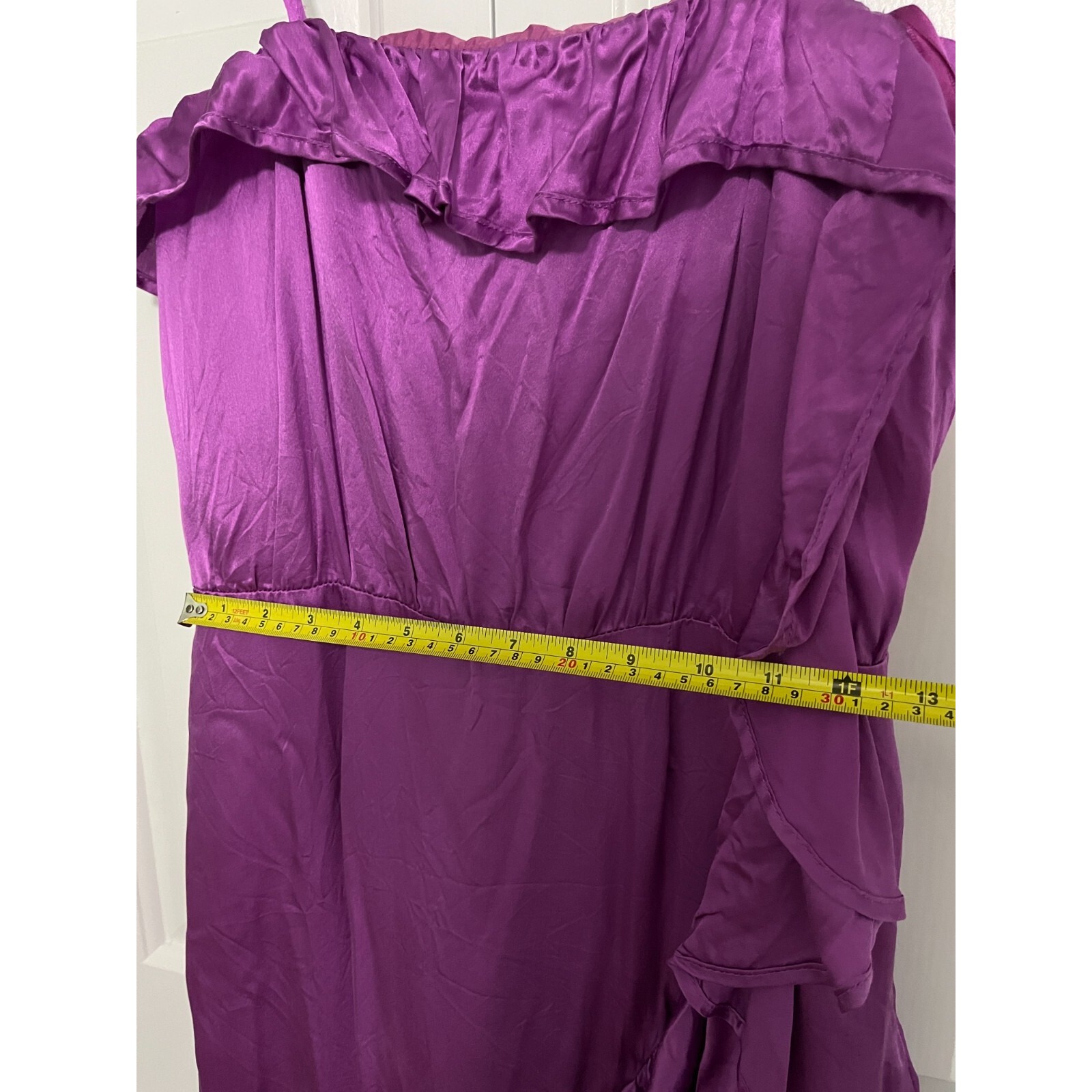 Vintage Purple Silk Dress Uk Size 12 Us 8 Womens Medium M Special Edition — image 3 of 8